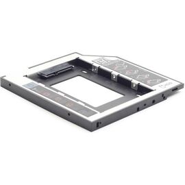  Шасси для HDD/SSD 2.5" 7.0-9,5 mm SATA (7+15 pin) в отсек 5.25" ODD Slim ноутбука 9,5 mm, внешний интерфейс SlimSATA (7+6 pin), Gembird MF-95-01 