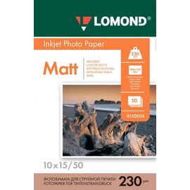  Фотобумага Lomond 0102034 10x15, 230г, м2, 50л., белый матовое для струйной печати 