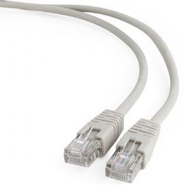 Патч-корд UTP5e, 0.5 м, литой, многожильный, биметалл CCA, 26AWG, PVC, серый, CABLEXPERT PP12-0.5M 