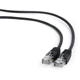  Патч-корд UTP Cablexpert PP12-0.5M/BK кат.5e, 0.5м, литой, многожильный (черный) 