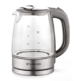  Чайник Starwind SKG2315 1.7л. 2200Вт серый/серебристый (корпус: стекло) 