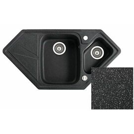  Мойка Marmorin Torro 220 613 012, гранит, чаша+1/2чаши+ сушка (trapez), 980х500х190, black Metalic 